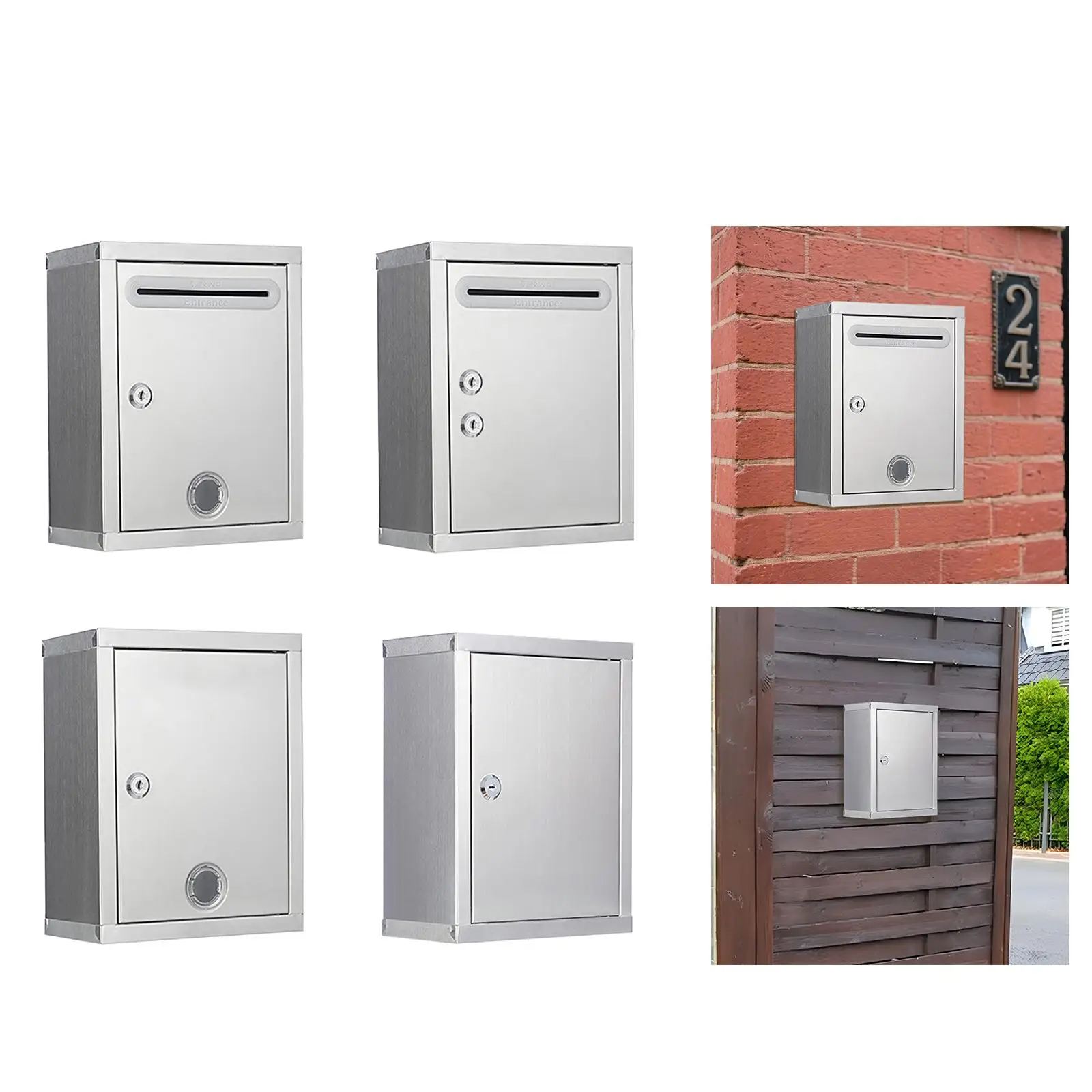 

Wall Mount Mailbox Sturdy Easy Installation Multipurpose Donation Box Heavy Duty Deposit Drop Box for Charity Collection Office