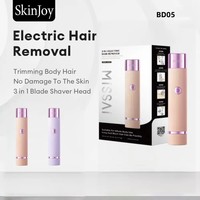 Women Electric Razors 2 in 1 Dual-Head Painless Bikini Trimmer Wet Dry Use for Ladies Pubic Hair Detachable Head Electric Shaver