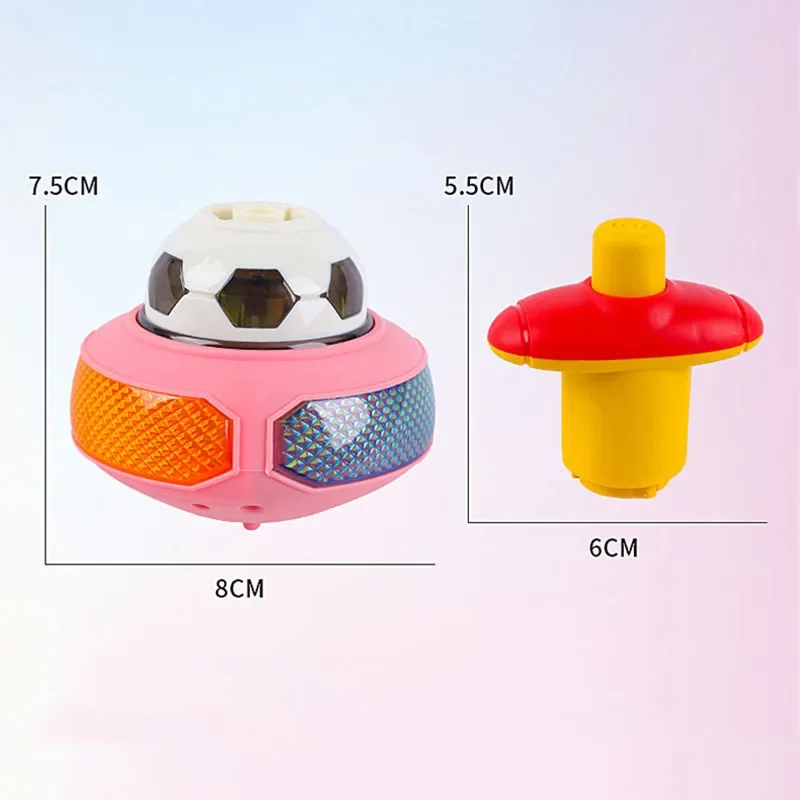 Light Up Spinning Tops Luminous Colorful Top Ejection Toy Classic Gyroscope Novelty Bulk Toys Party Favors for Kids Children