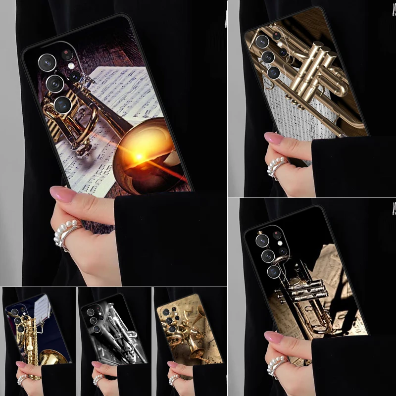 Piccolo Trumpet Brass Magic Powered Phone Case For Samsung Galaxy S25 S24FE S23 S22 S21FE S20 S10 Plus Ultra Note20 10Pro Cover