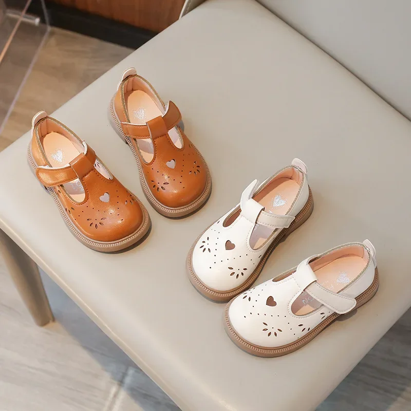 Girl's Leather Shoes Spring/Summer New Baby Girl Soft Bottom Princess Shoe big little Children Solid Color Casual Shoe