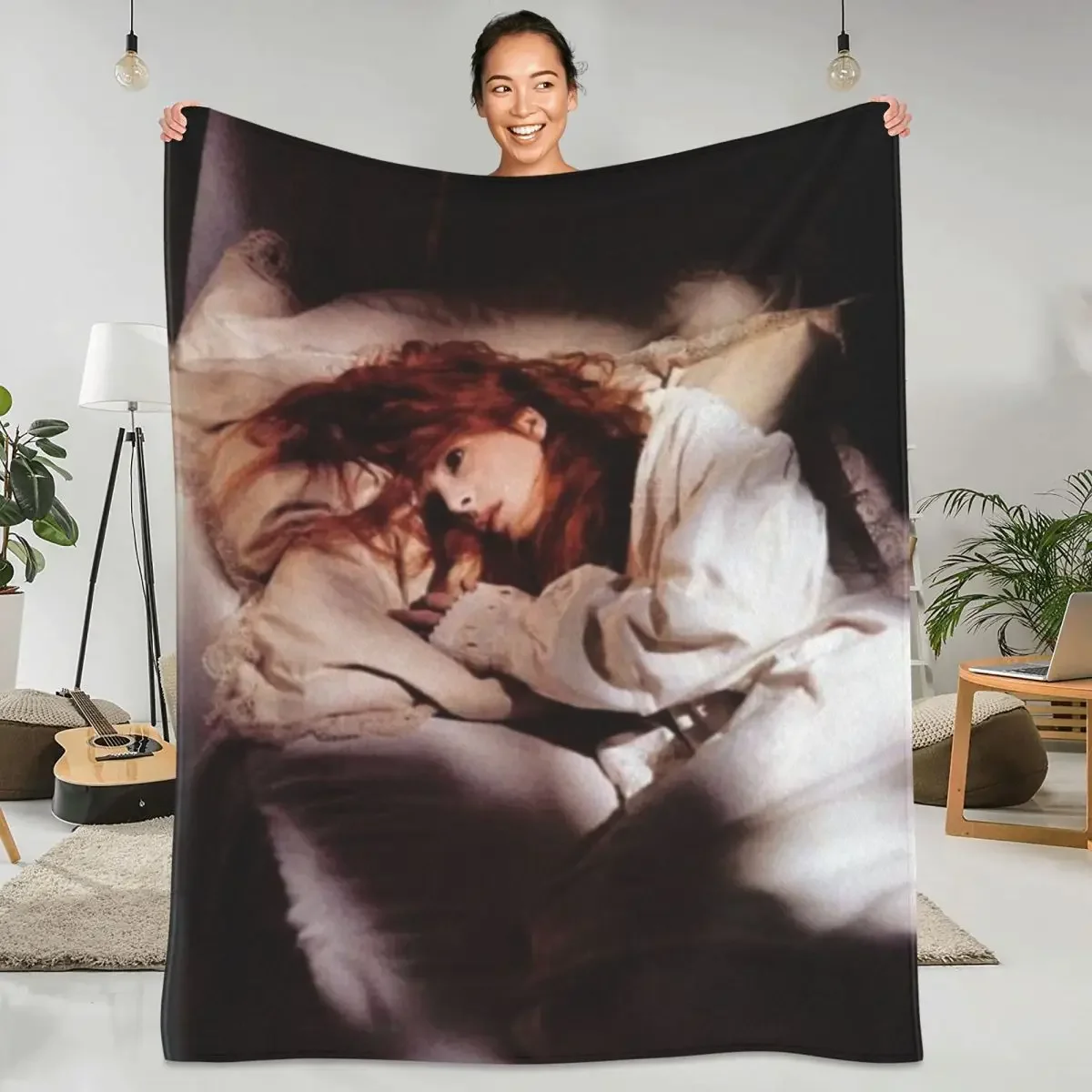 Mylene Farmer Flannel Blankets Quality Warm Soft French Singer Throw Blanket Spring Travel Outdoor Print Bedspread