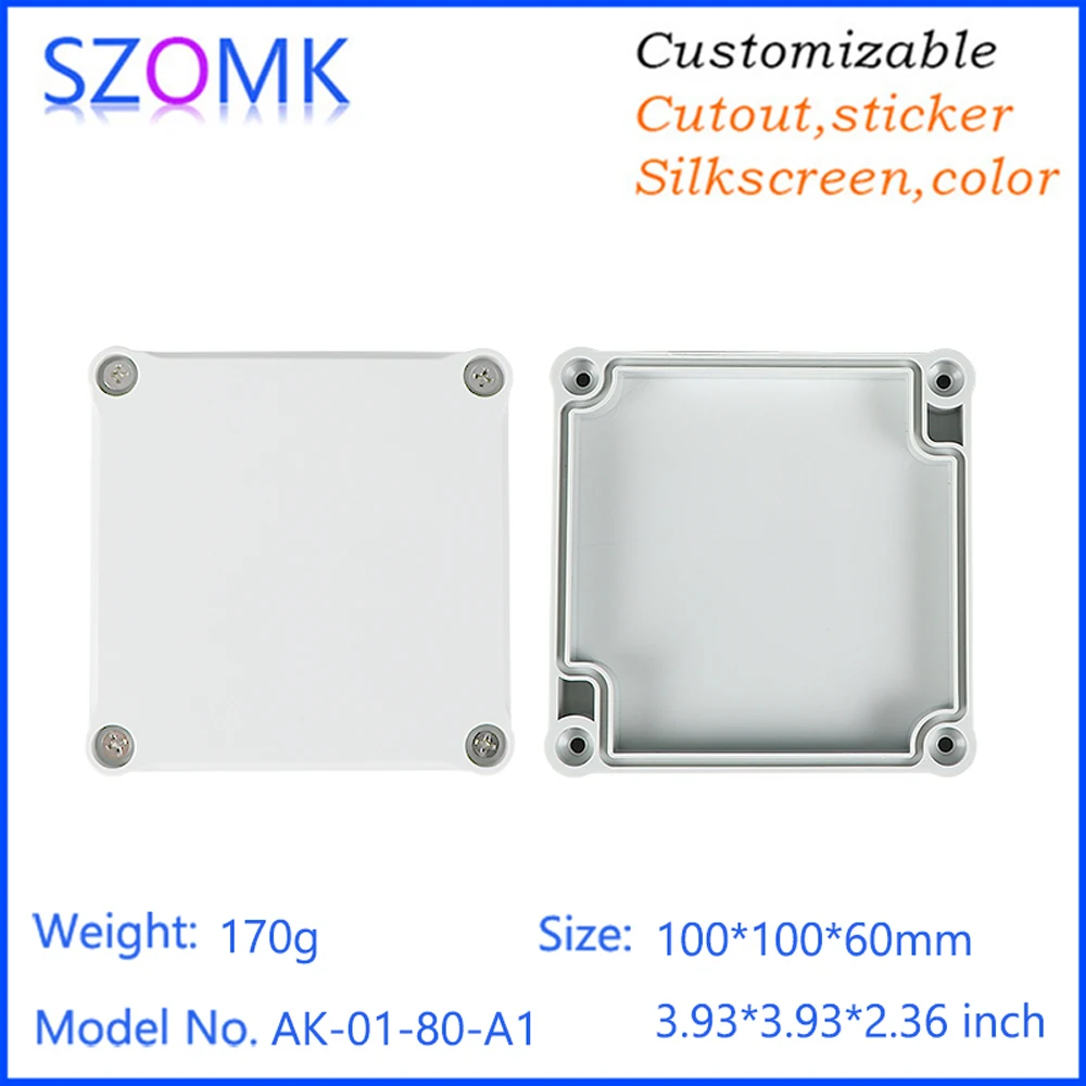 Abs Outdoor Ip67 Project 100*100*60MM Oem Electrical Waterproof Boxes Plastic Junction Box Electronic Enclosure