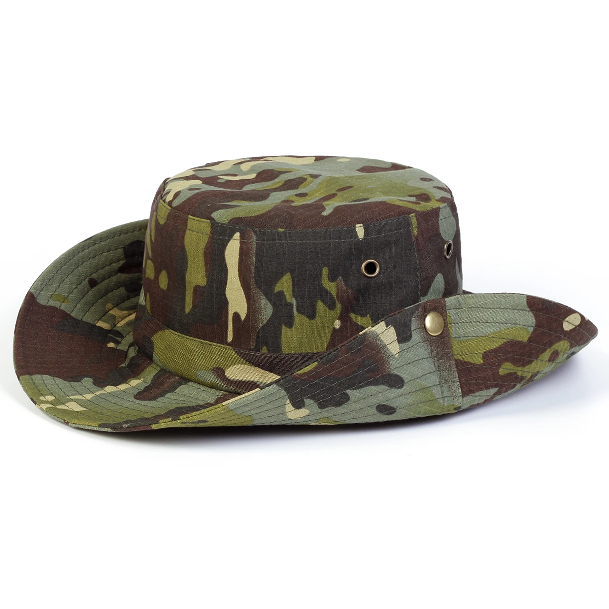 قبعات دلو مموهة للرجال ، قبعات صيادين برباط كبير الطنف ، قبعة مغامرة غير رسمية واقية من الشمس في الهواء الطلق #2