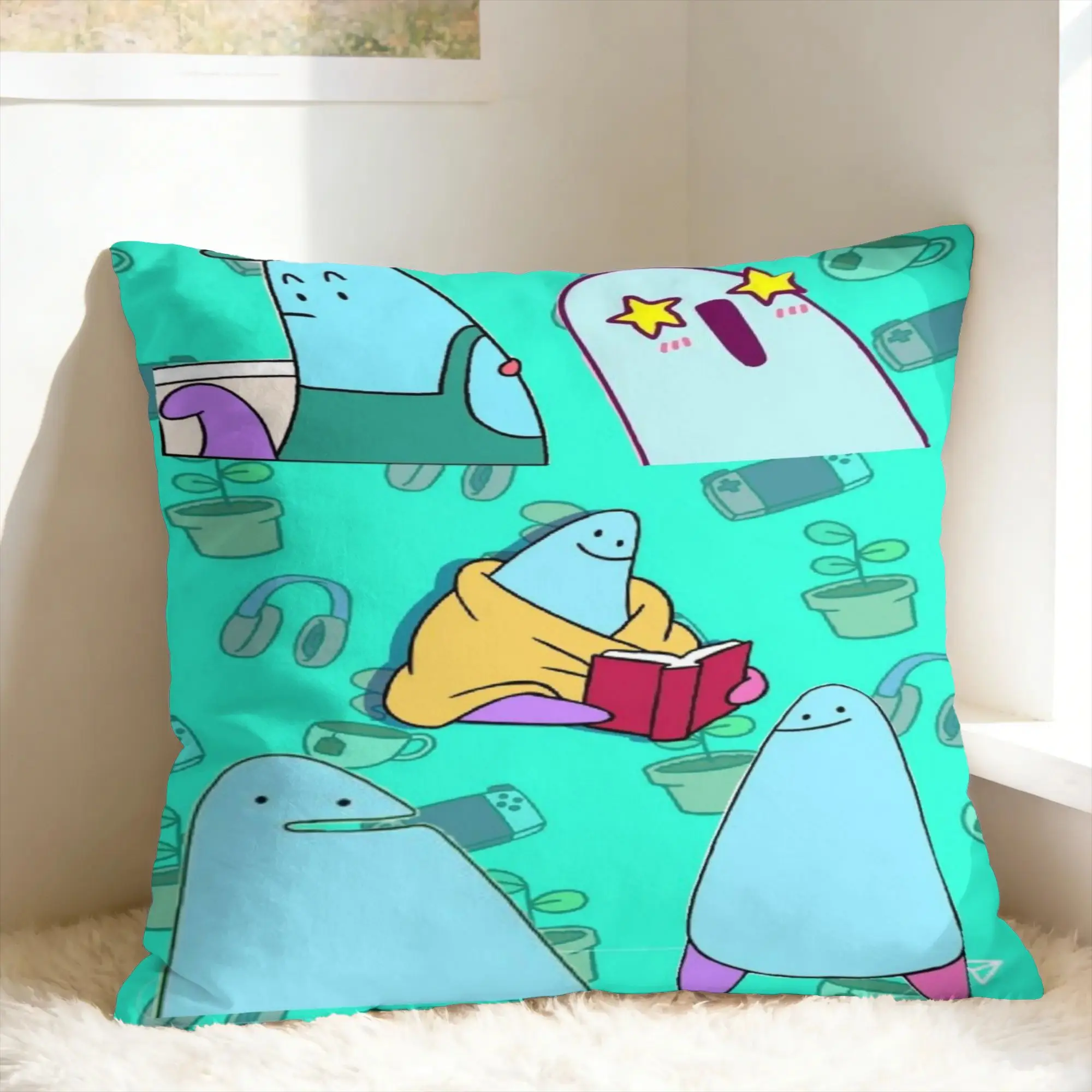 The Land Of Boggs Pillow Case  Kawaii Pillow Cover Comfy Pillowcases For Living Room Sofa