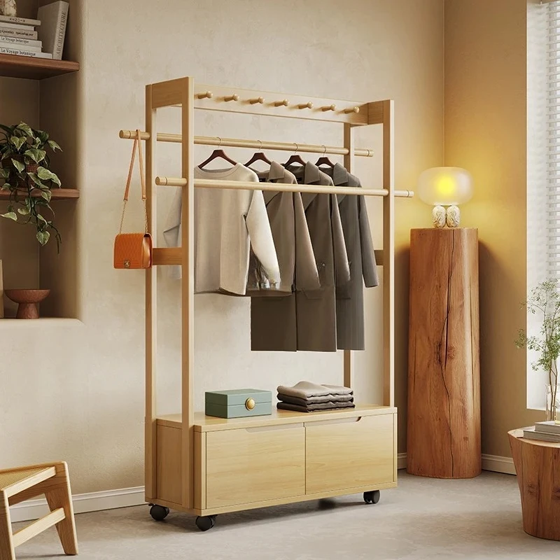 Y Floor-to-ceiling bedroom Solid wood multifunctional coat rack cabinet Interior office