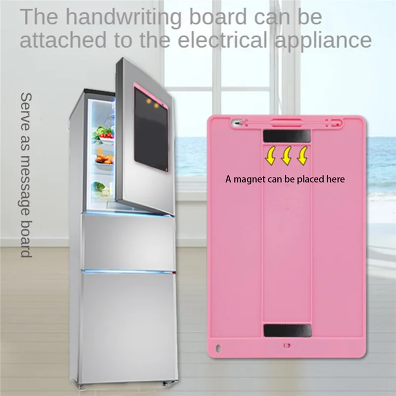 12 Inch K Model Lcd Handwriting Board Color Drawing Doodle Eye Protection Writing Board Color Screen,Light Pink Durable