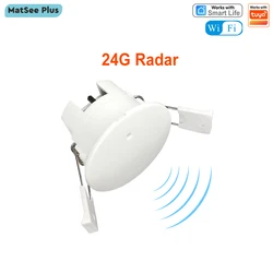Smart Life WiFi Millimeter Wave Radar 24Ghz Human Presence Motion Sensor Luminance/Distance Detector App Monitor 110/240VAC