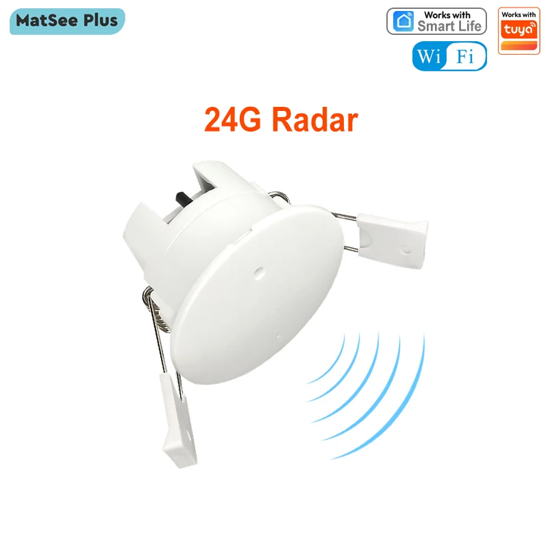 Smart Life WiFi Millimeter Wave Radar 24Ghz Human Presence Motion Sensor Luminance/Distance Detector App Monitor 110/240VAC
