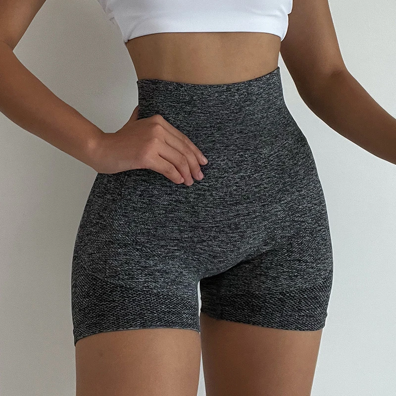 Short de Yoga taille haute pour femmes, collants d'entraînement, de Fitness, de contrôle du ventre, de course, pantalons étirés, vêtements de sport décontractés