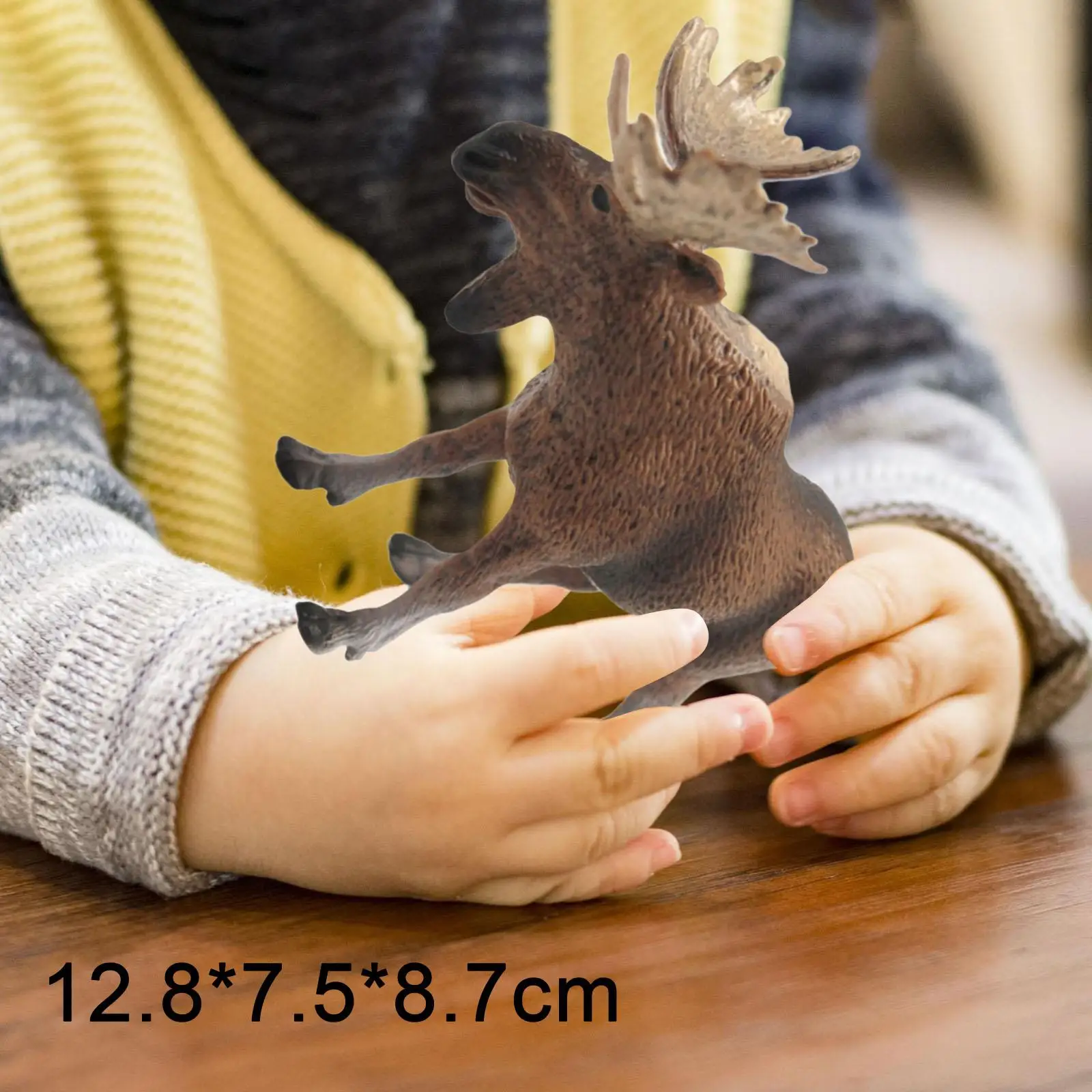 Animal Figurine Realistic Collection for Children Moose Figurine Woodland Creature Animal Model for Tabletop Cake Topper