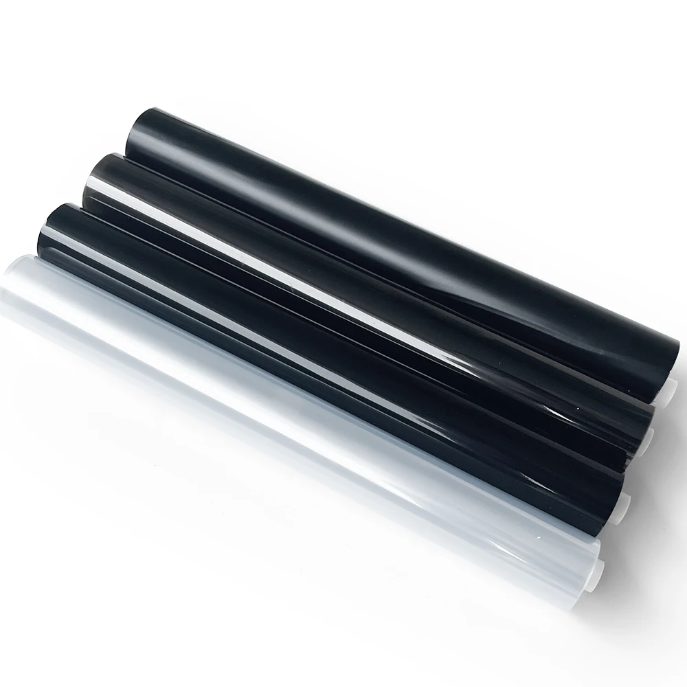 سيارة العلوي تينت الضباب الخفيف الضوء الخلفي بولي كلوريد الفينيل فيلم سيارة الضباب ضوء الضوء الخلفي الدخان الأسود التفاف غطاء الأفلام احباط ملصق سيارة الديكور #3