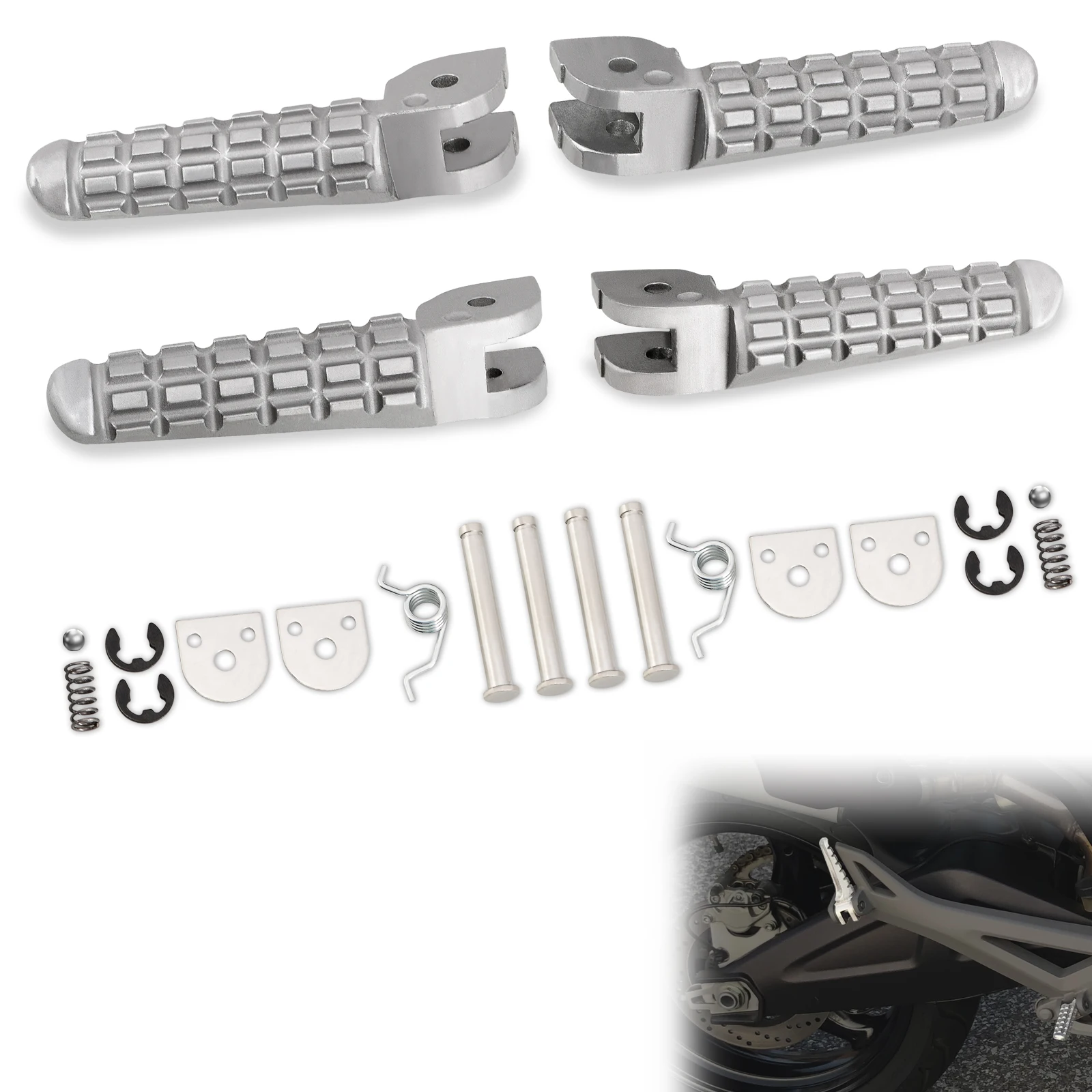 

Front Rear Footrest Foot Pegs Aluminum Alloy For Ducati Monster 696 796 2009-2014 2010 2011 2012 2013 Motorcycle Accessories