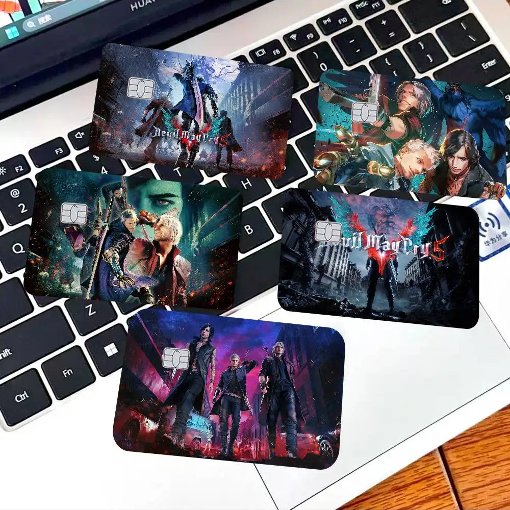 D-Devil May Cry-S Game Anime Front Cover Film Sticker Skin for Credit Debit Card Small Large Chip