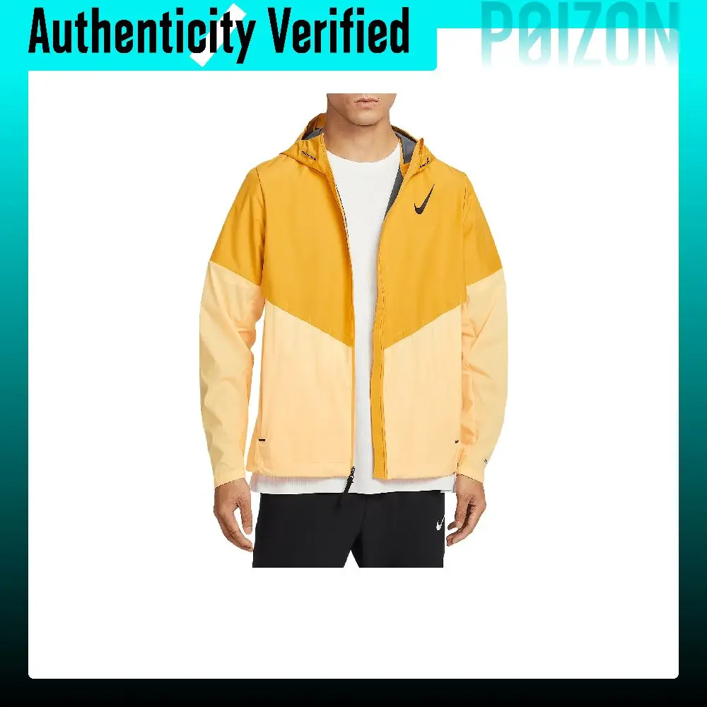 Nike AEROSWIFT Running Jackets Men's University Gold/Pulse Lemon Yellow Green/Black Hooded Moderate Other FZ9040-739