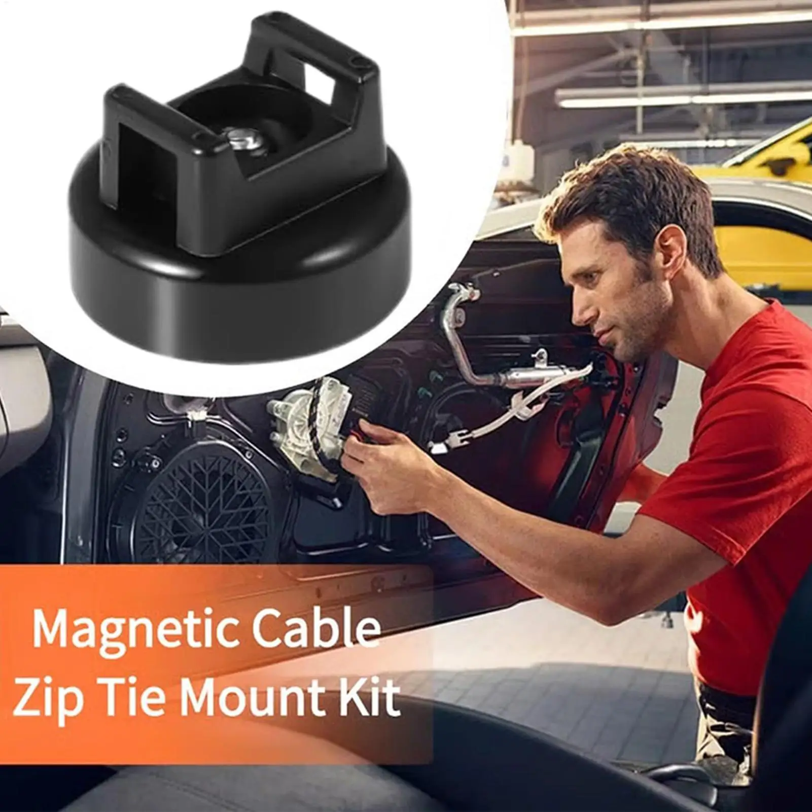 15pcs Magnetic Cable Zip Tie Mount Kit Charging Cord Organizer Multifunctional Cable Holder with Ties for Wall Work Organization