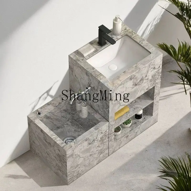 

CL Rock Slab Умывальник Раковина Швабра Встроенный уличный умывальник Открытый балкон Колонна Двор Напольный