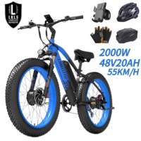 LANKELEISI MG740PLUS Ebike 2000W Motor 48V20Ah Full Suspension Electric Bicycle All-terrain 26*4.0 Inch Fat Tire Electric Bike