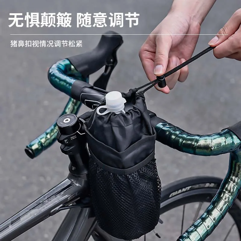 Bicycle Bag Bike Bottle Holder Cycling Water Bottle Carrier Pouch MTB Bike Insulated Kettle Handlebar Bag Accessories