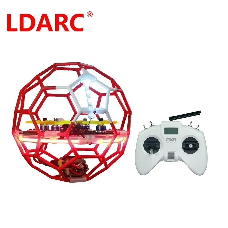 LDARC Flyball 230 piłka nożna dron Fly ball RTF z 2.4G 8Ch nadajnik radiowy AC900RX F4 FC 4S latający Quadcopter powietrzny footbal zabawka