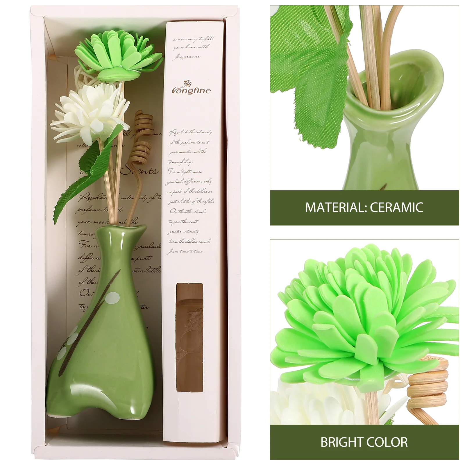 

Ceramic Aromatherapy Set Home Diffuser Bedroom Living Room Decor Change Old Mood Ceramic Bottle Aromatherapy Set