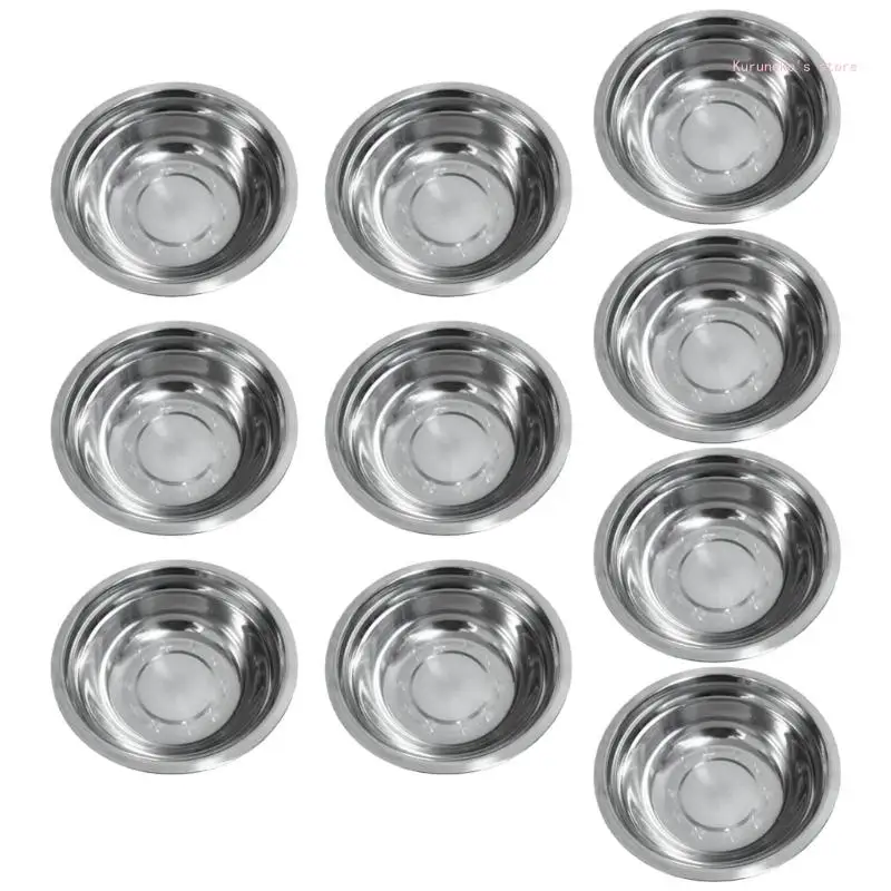 

10pcs Stainless Steel Bowl Set Vegetable Plate Dinnerwares for Various Item