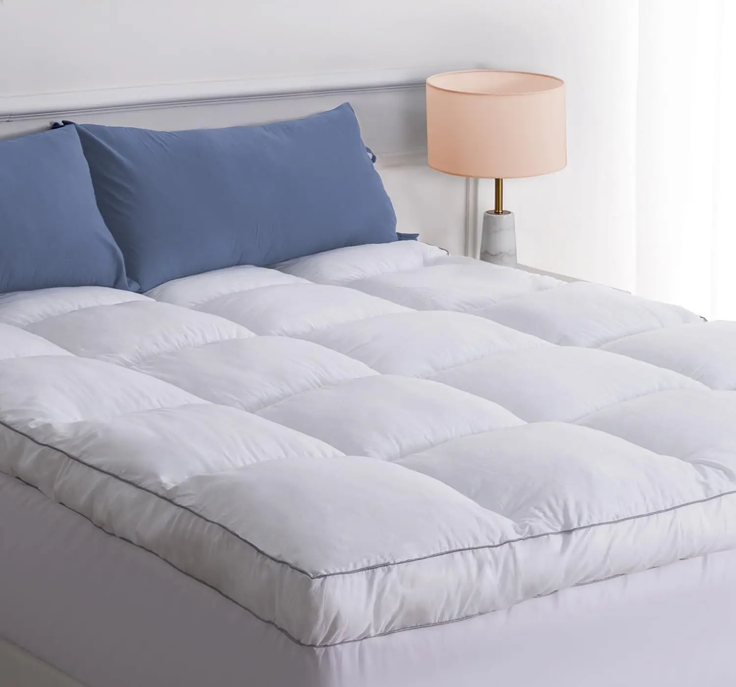 

Mattr Topper Queen, Cooling Plush Bed Thi Pillow Top Pad, Hotel Quality Down Alternative For Queen Size With Deep Pocket,Soften