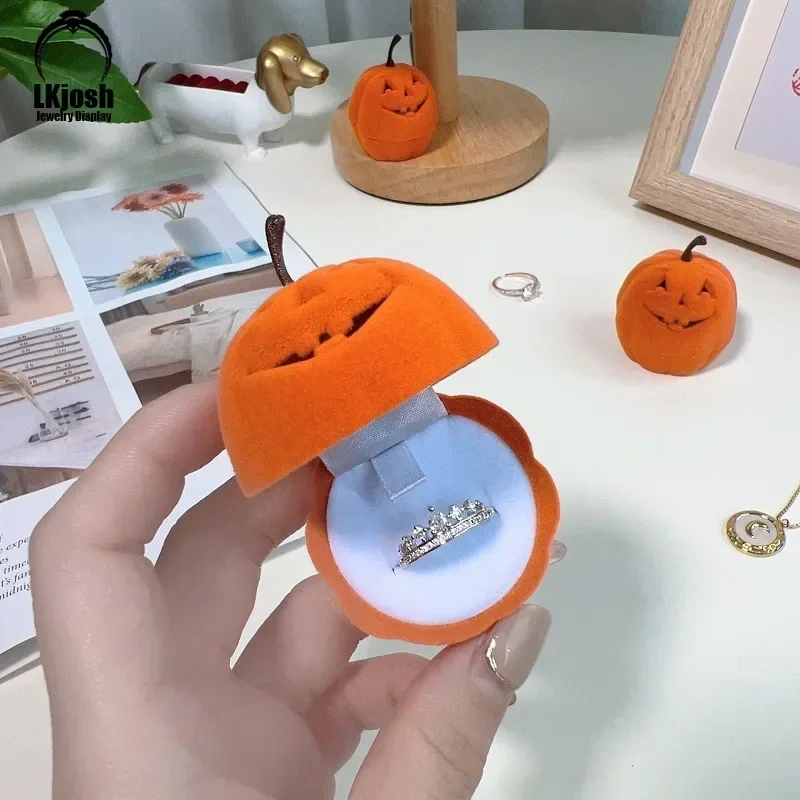 New Halloween Pumpkin Jewelry Box Surprise Gift Box Cartoon Ring Box Pendant Earnail Jewelry Gift Box