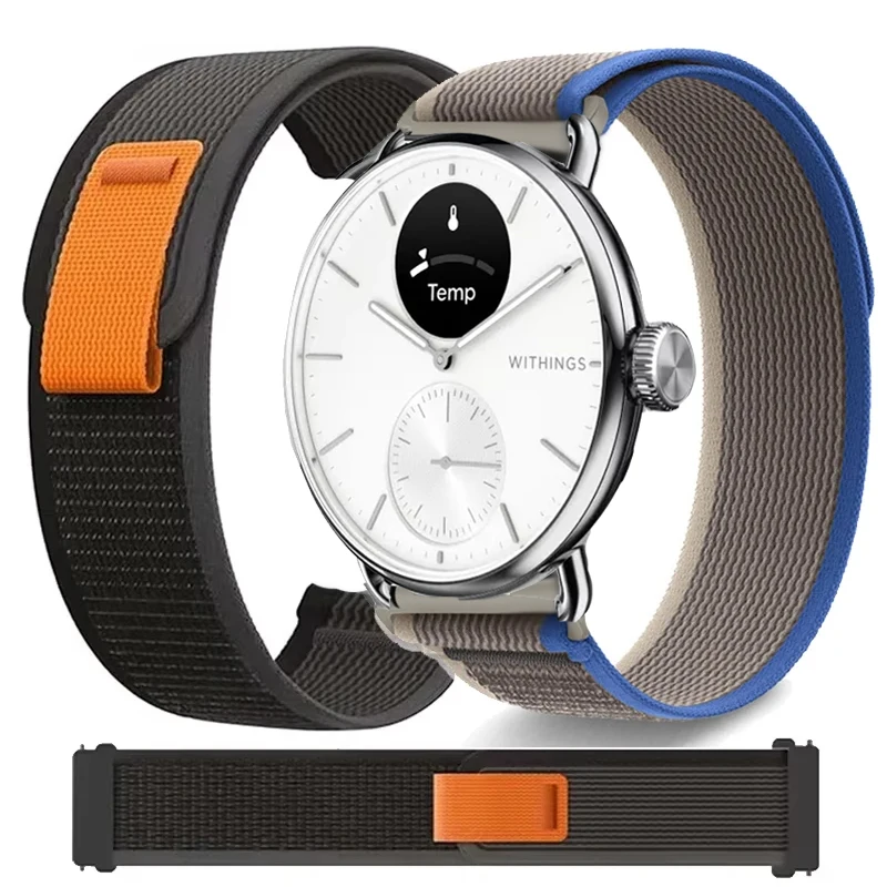 Bracelet Trail Loop de 20mm pour Withings ScanWatch 2, Bracelet Correa de 42mm pour Withings Steel HR 40mm/Nova/Horizon/HR Sport, Bracelet en Nylon Bracelet Trail Loop de 20mm pour Withings ScanWatch 2, Bracelet Correa de 42mm pour Withings Steel HR 40mm/Nova/Horizon/HR Sport, Bracelet en Nylon