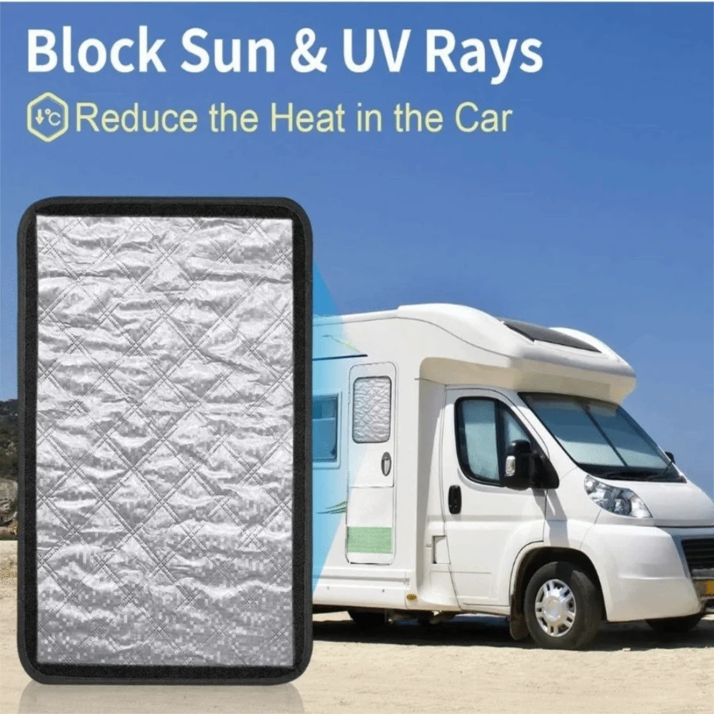 Folding RV Vent Cover Sun Protection Heat Reflection RV Skylight Shading Pad Thermal Insulation Waterproof Awning Cover Travel