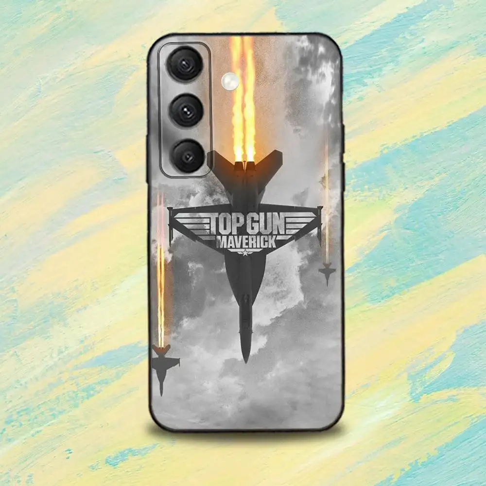 Etui na telefon T-Top G-Gun Maverick-ES do Samsunga S25, S24, S10, S22, S21, S20, S23, Ultra, Plus, Lite, FE, miękki silikonowy czarny pokrowiec