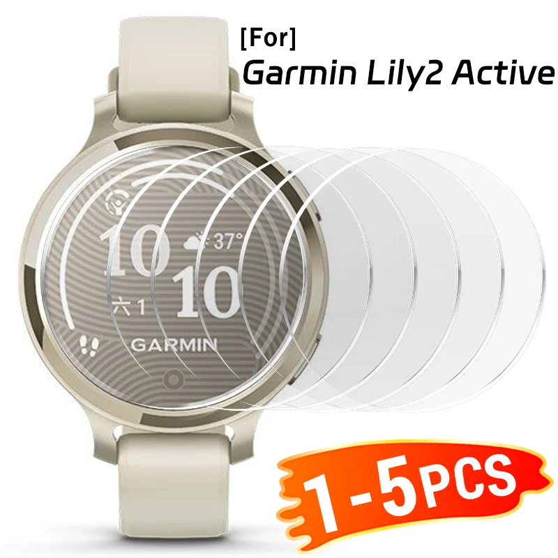 1-5PCS Tempered Glass Film For Garmin Lily 2 Active Smart Watch Screen Protector Film HD Scratch resistant Protective Glass Film