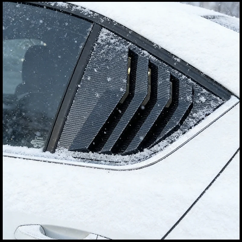Car Styling For Skoda Octavia 3 A7 Sedan 2013-2018 Rear Triangular Window Louver Shutters Vent Cover Trim Decorate Accessories