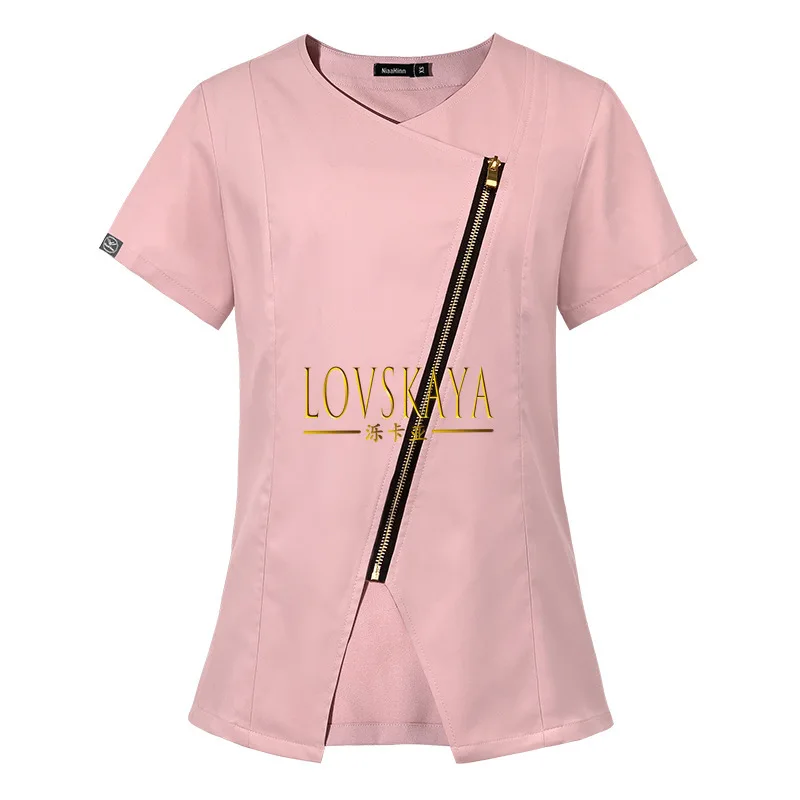 Short sleeved surgical suit female doctor and nurse suit beauty salon work clothes summer brush hand clothes