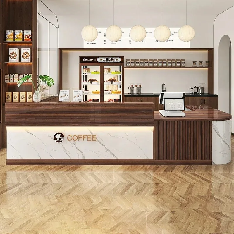 

Save Space Nordic Reception Desks Luxury Beauty Retro Design Modern Design Reception Desks Minimalist Scrivania Trendy Furniture