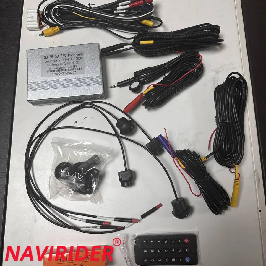 Navirider 360 درجة نظام ركن السيارة كاميرا Dvr السيارات ثلاثية الأبعاد HD 1080P مسجل قيادة رؤية بانورامية 220 درجة زاوية واسعة كبيرة