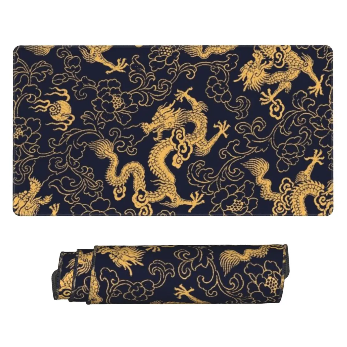 

Большой коврик для мыши с китайским традиционным золотым драконом, для геймеров, для ПК/ноутбука, для клавиатуры, для компьютерных игр, офисный аксессуар, настольный коврик