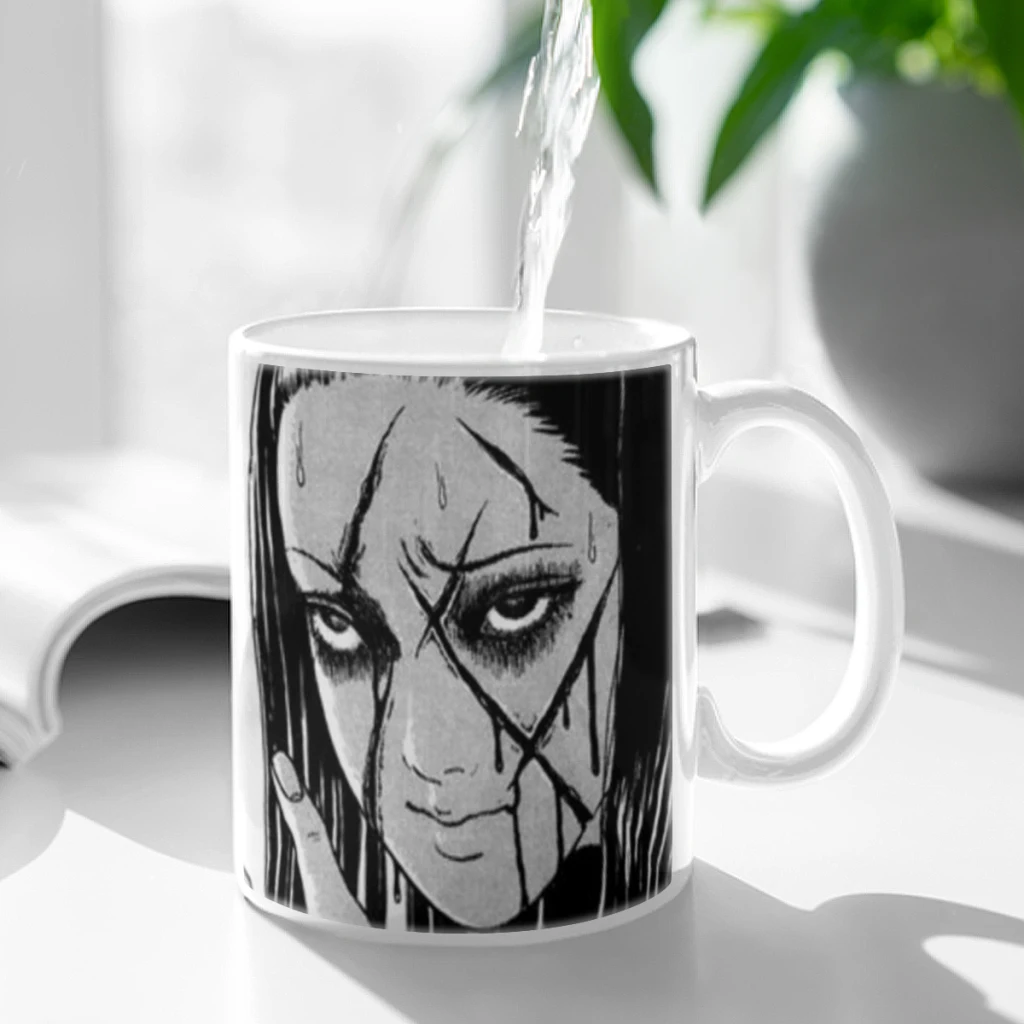 Junji Ito Tomie Kawakami Anime Ceramic Cup Coffee Oatmeal Breakfast Cup Creative Personality Mug