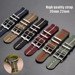 20mm 22mm Quick Release Nylon Watch Strap for Tudor Woven Canvas Fabric Band for Omega for Seiko for Military Men Women Bracelet