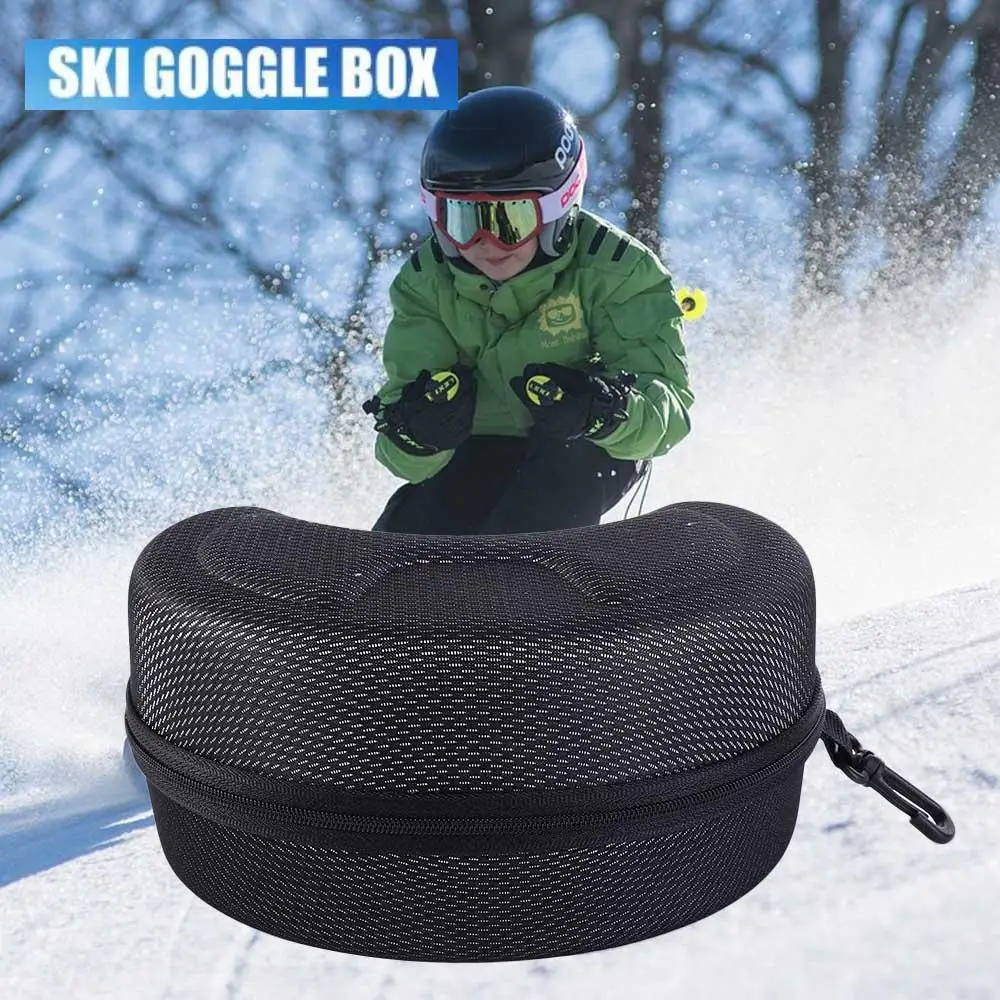 Protection Waterproof Zipper EVA Black Skiing Goggles Box Snowboard Eyewear Case Ski Eyewear Case Sunglasses Carrying Case