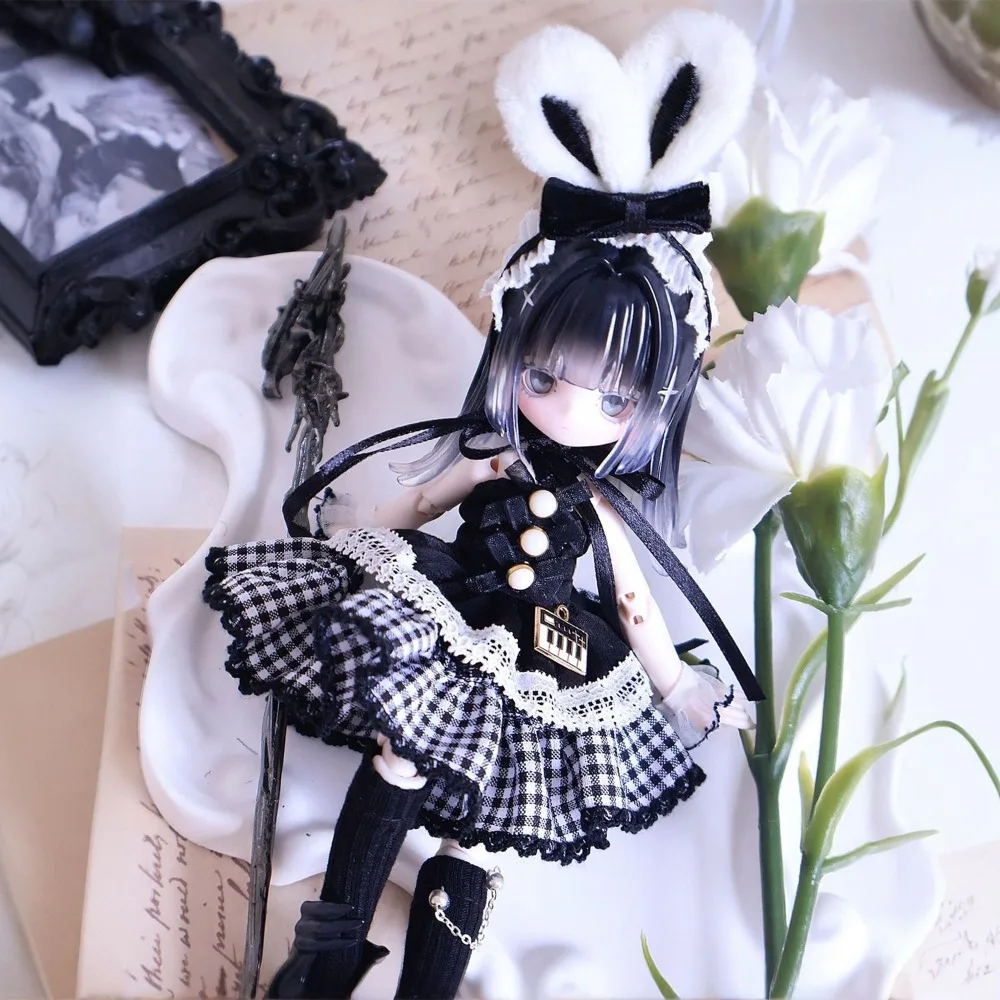 The adorable piano rabbit series 8-12 inch BJD dolls' clothes, 11-17 cm human-sized dolls, 1:8 skirt set