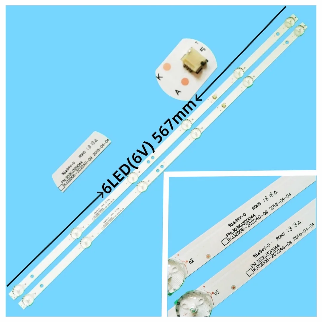 LED Backlight strip 6 lamp For KJ32D06-ZC22AG-09 12 20E 303KJ320044 KM0320LDCH 32LH0202 HTV-32R01-T2C/A4/B 32HH1830 V320BJ6-Q01