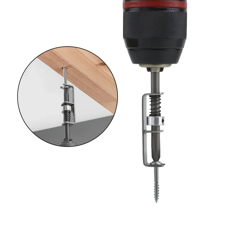 Spring-Loaded Screw Holder Drill Bit Phillips Anti-Drop Screwdriver Bit Fixing Clamp Set Suitable for Electric Drills