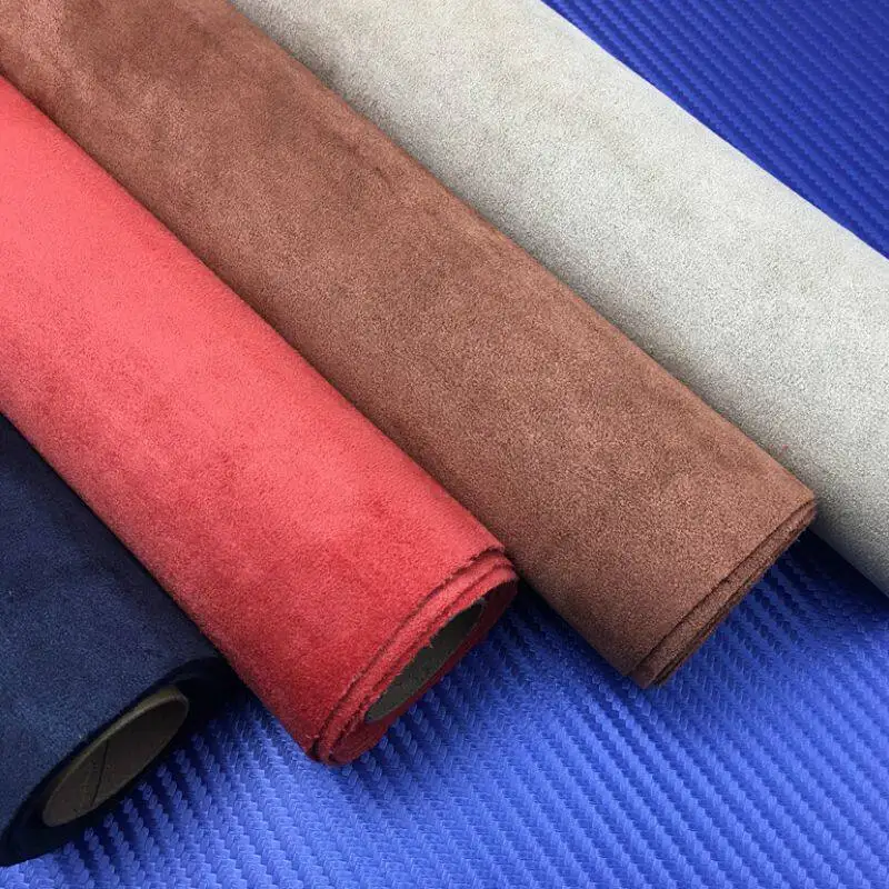 0.8mm Four Sided Elastic Suede Fabric ‌Automotive Interior Trim‌ ‌A B C Pillar Integrated Console Door Headliner Designer Cloth