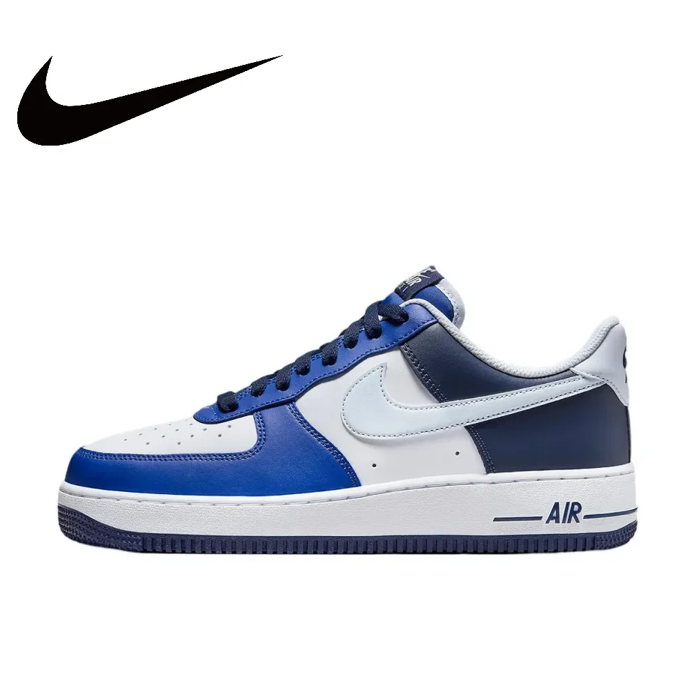 

Nike New Air Force 1 07, классические модные мужские туфли для доски, белый, синий цвет