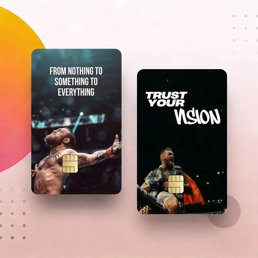 

Boxing C-CONOR M-McGregor Credit Card Skin Stickers For VISA Bank Bus Metro Access Card Protective Film Cover Sticker