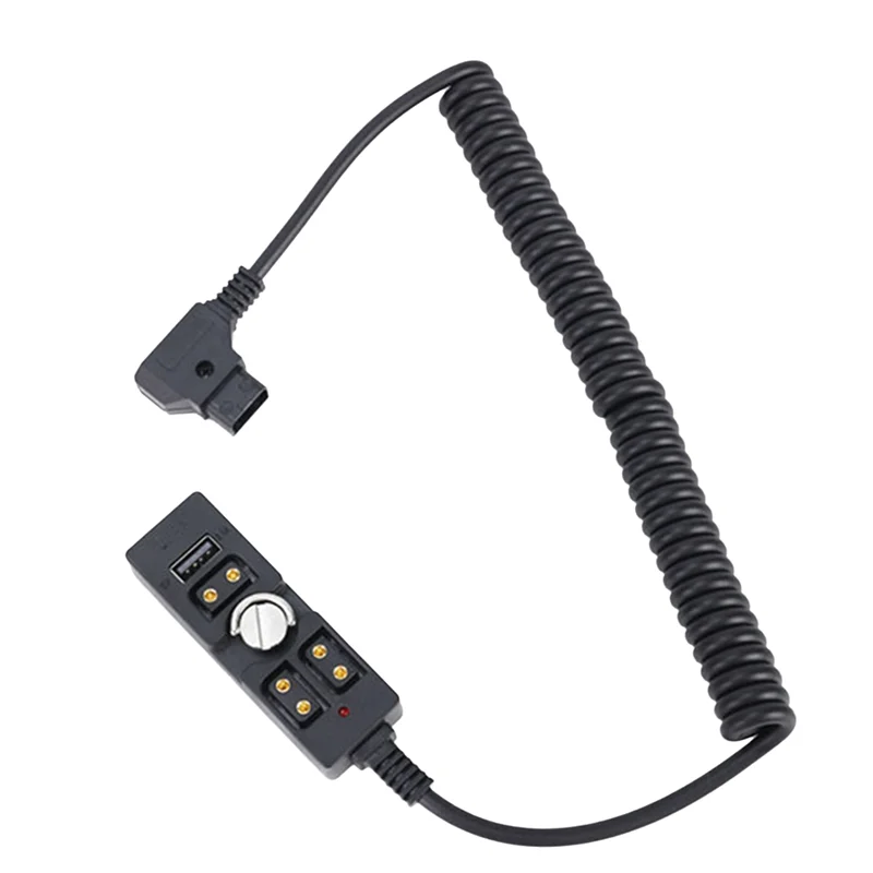 ABZW PU D اضغط على ذكر إلى 3 منافذ أنثى الفاصل ، 5 فولت مؤشر USB 1/4In اليد المسمار كابلات الموصلات الطاقة ل ARRI RED V Mount