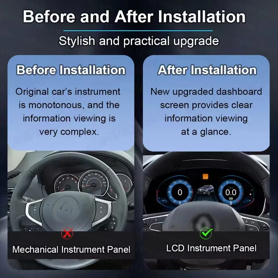 

12.3 inch Smart Module For Renault Koleos 2016-2019 Meter Car LCD Digital Cluster Dashboard Instrument Panel Gauges