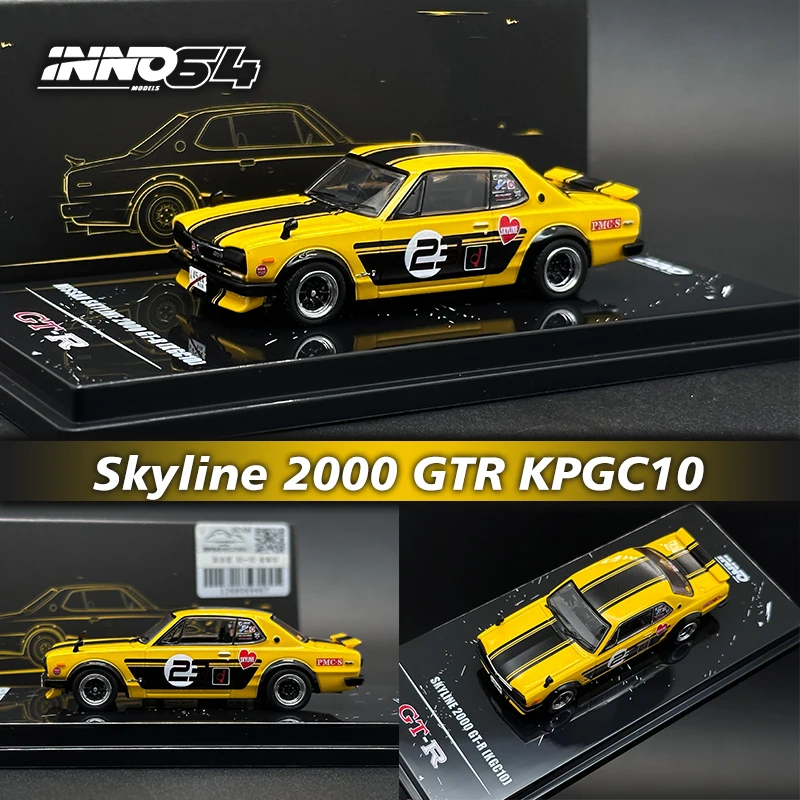 

INNO In Stock 1:64 HAKOSUKA Skyline 2000 GTR KPGC10 Diecast Diorama Car Model Collection Miniature Toy