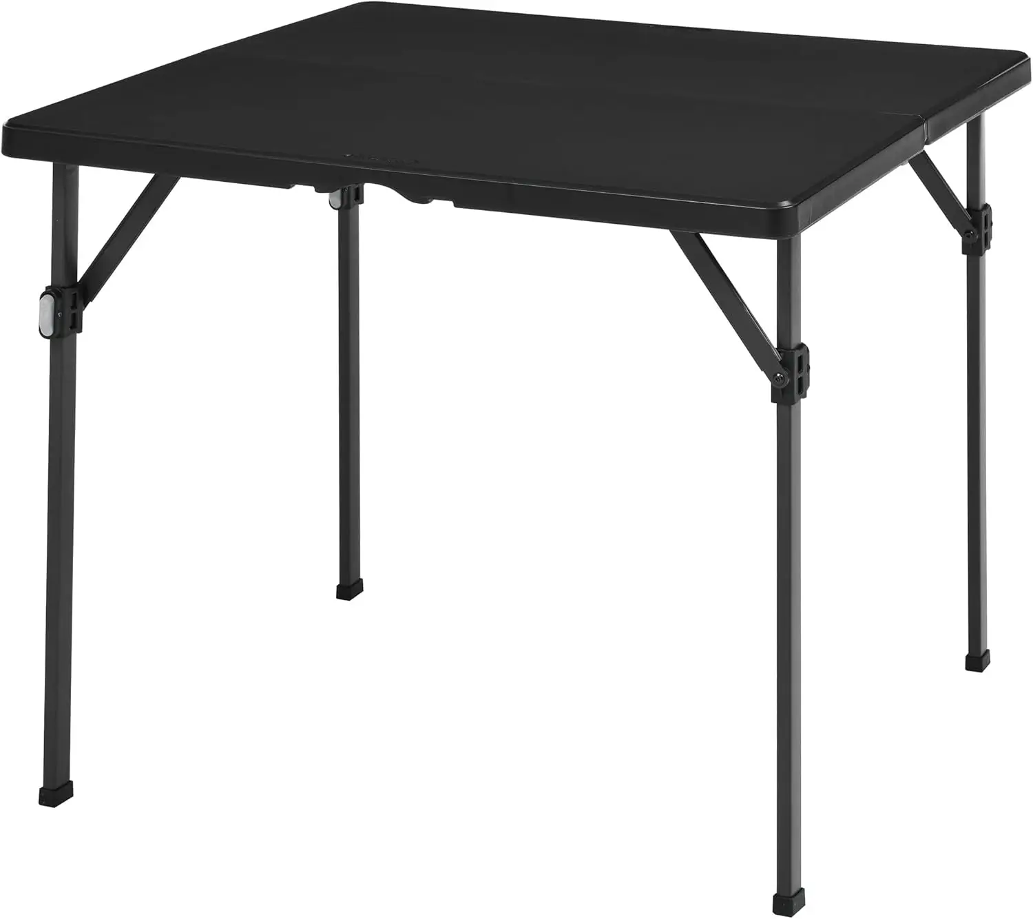 

34 inch Portable Sturdy Folding Dining Table with Carrying Handle, Space Saving Storage, Square, 33.9 x 29.1 x 33.9 inch, Black